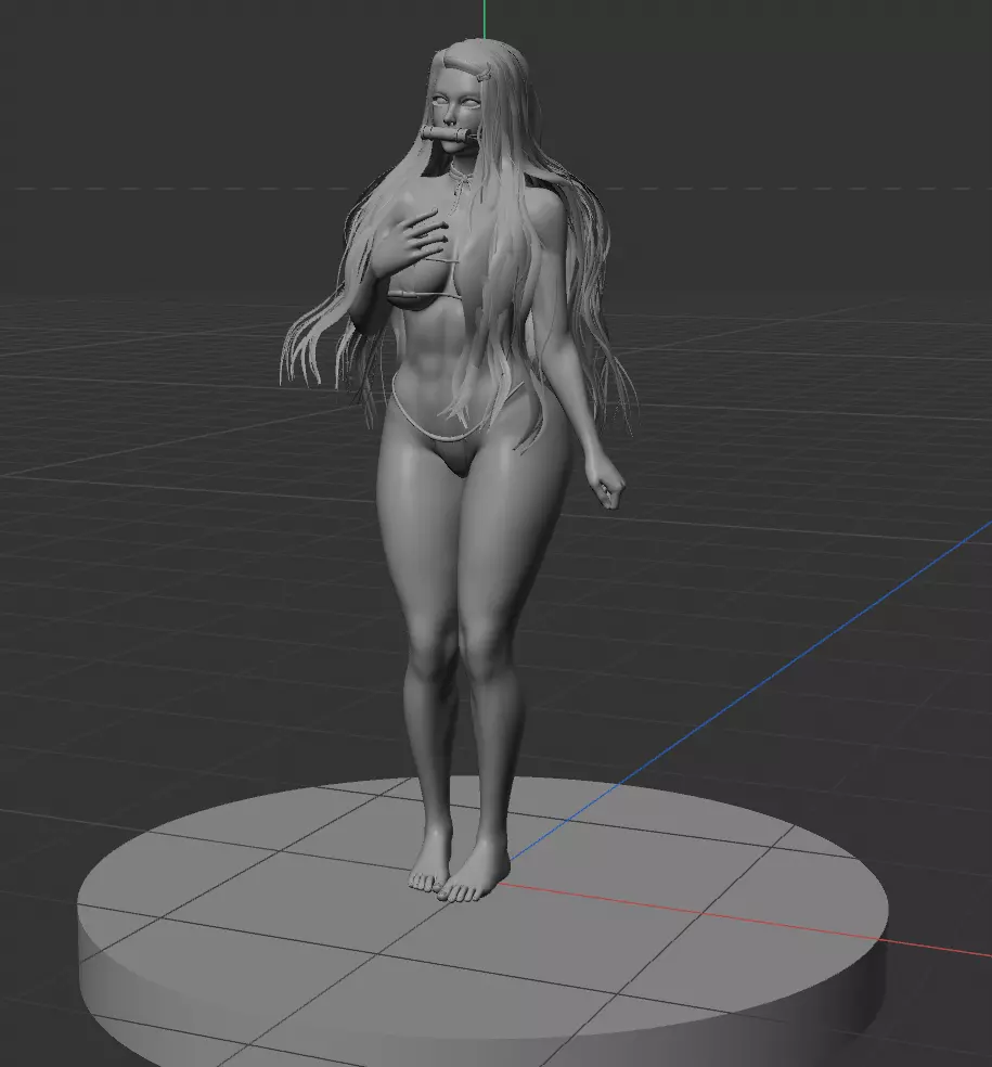 The Summer Demon Nezuko Kamado Asanoha Bikini 3D print model_7