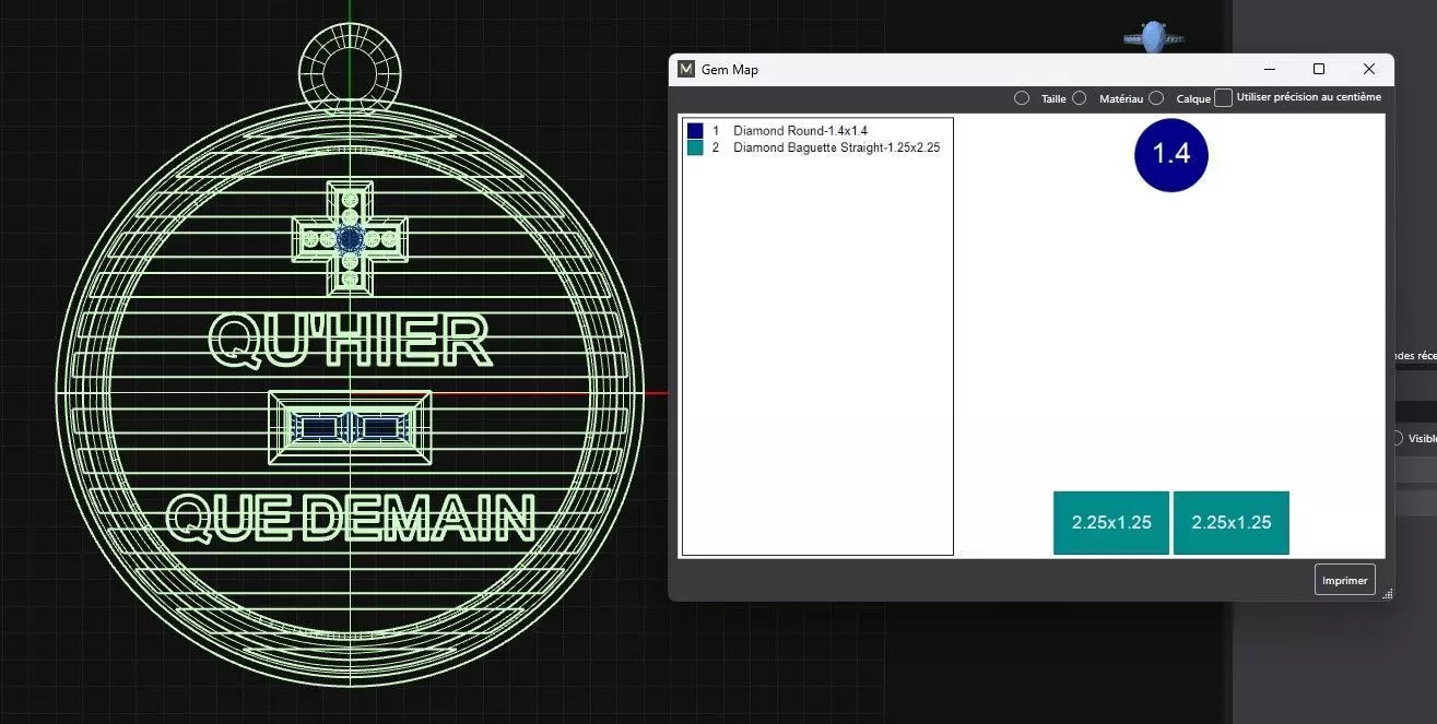 PLUS QU HIER MOINS QUE DEMAIN PENDANT 3D print model_3