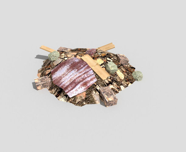Debris Pile Low-poly 3D model