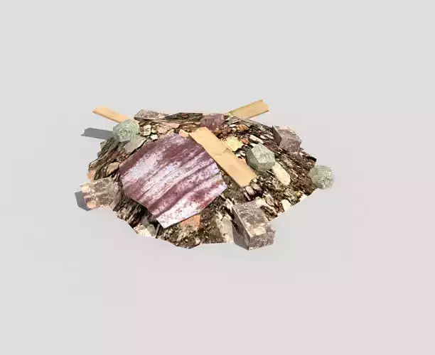 Debris Pile Low-poly 3D model