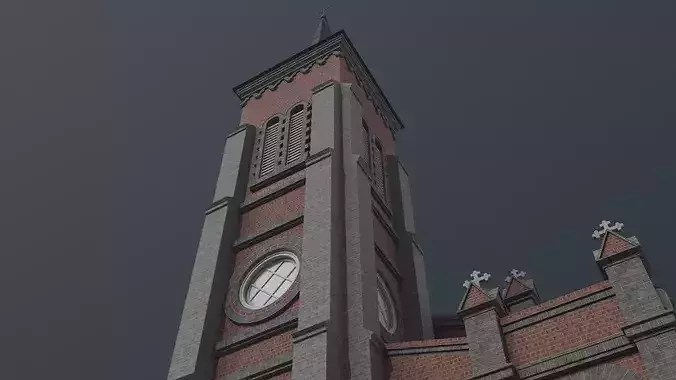 Nabawi Church Hanok Style Old Korean Church 3D model 5