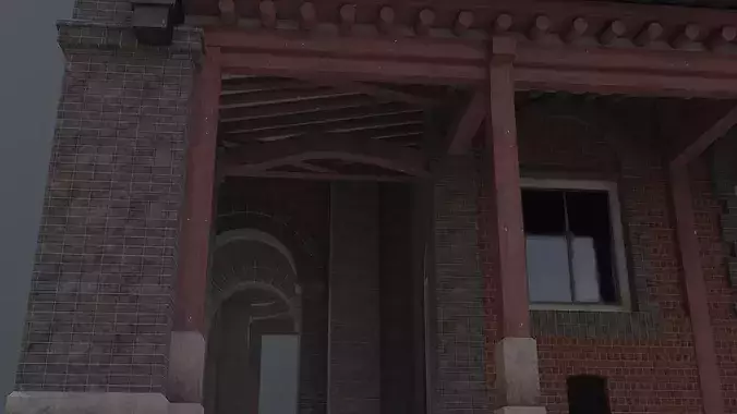Nabawi Church Hanok Style Old Korean Church 3D model 7