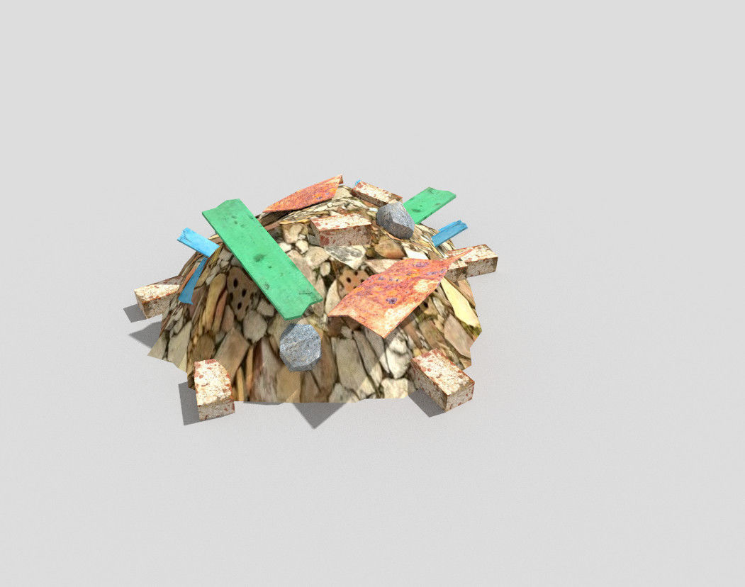 Debris Pile Low-poly 3D model_2