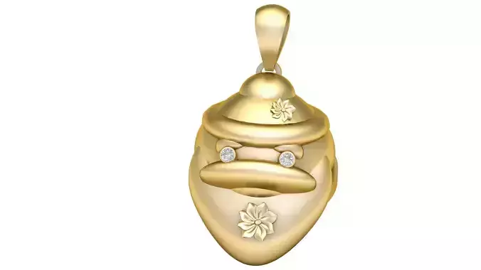 Golden Bloom Character Pendant