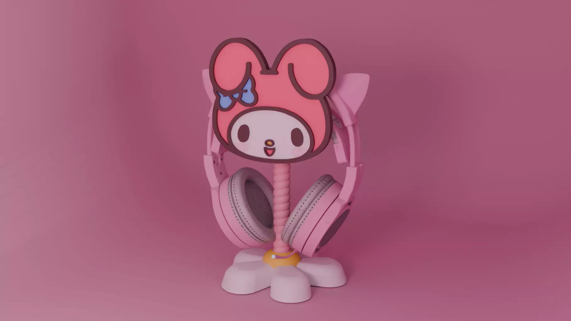 My Melody Headphone Stand 3D print model_0