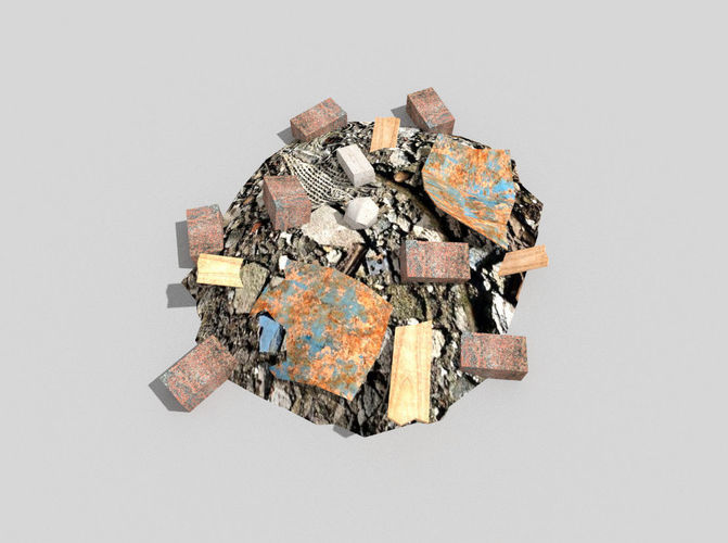 Debris Pile Low-poly 3D model