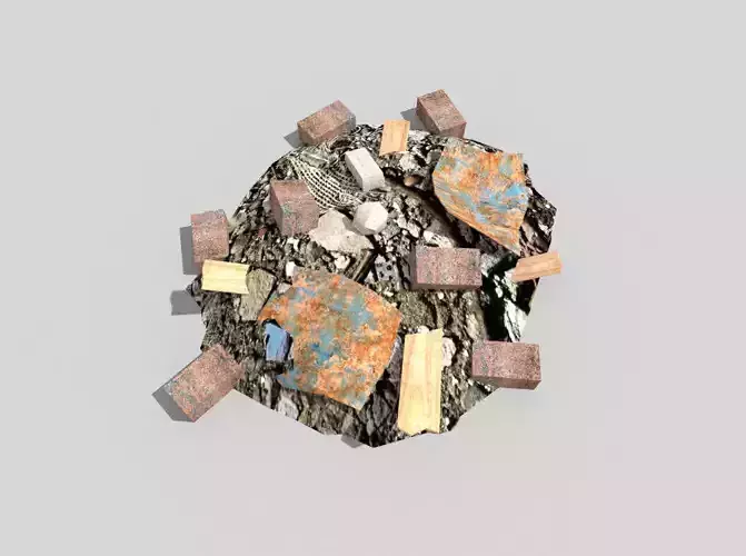 Debris Pile Low-poly 3D model