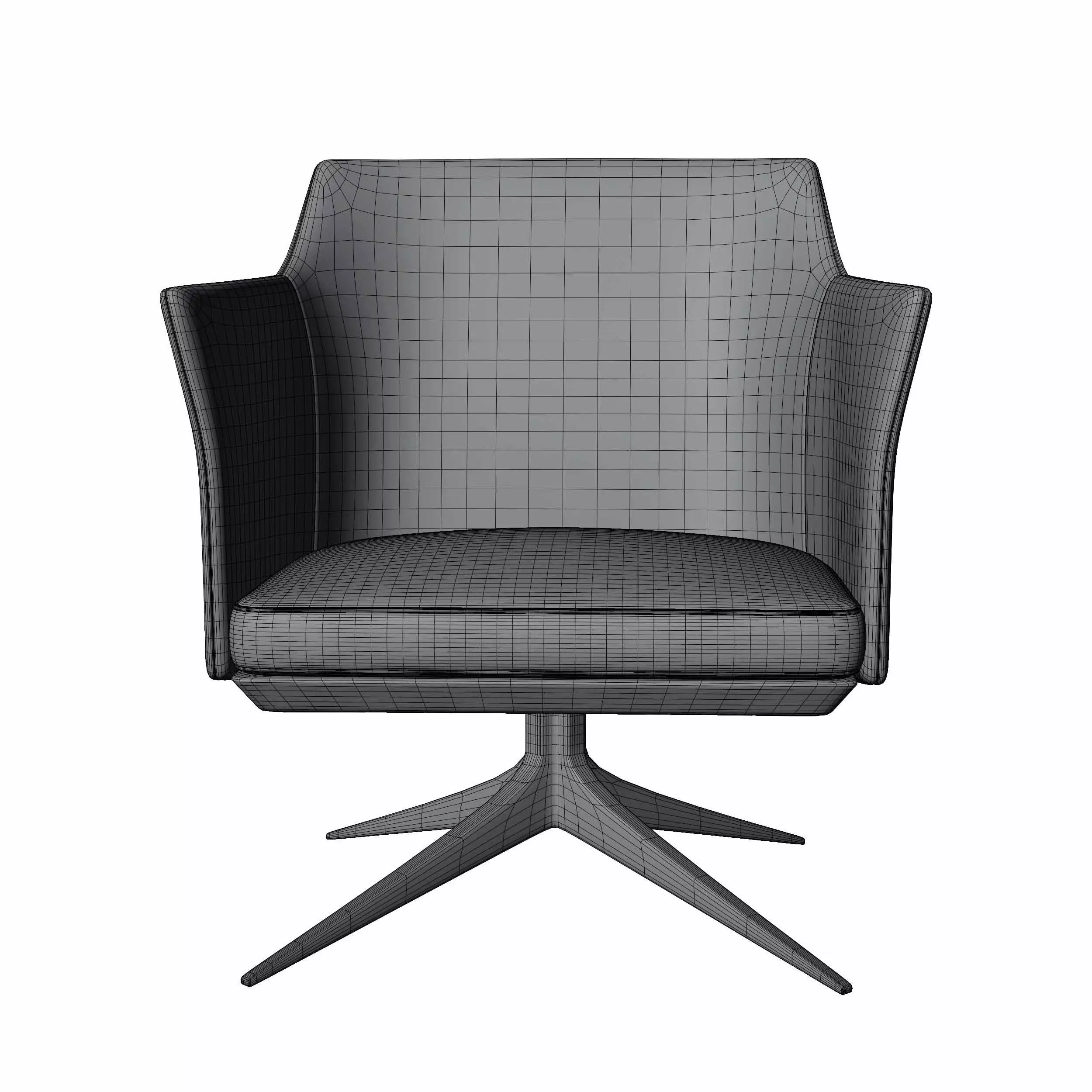 Leather Office Chair 3D model_4