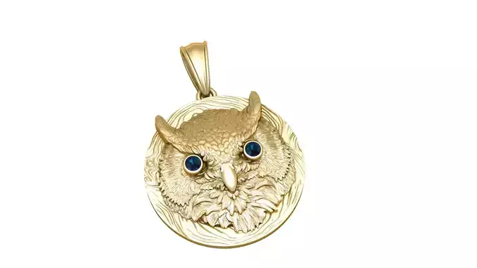 Majestic Owl Medallion Pendant