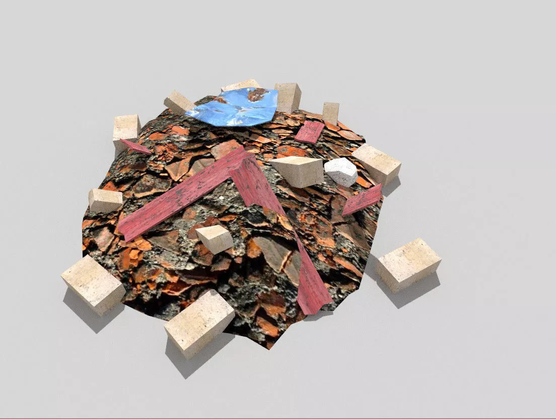 Debris Pile Low-poly 3D model