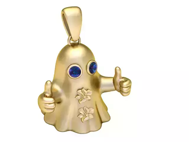 Thumbs-Up Ghost Pendant 