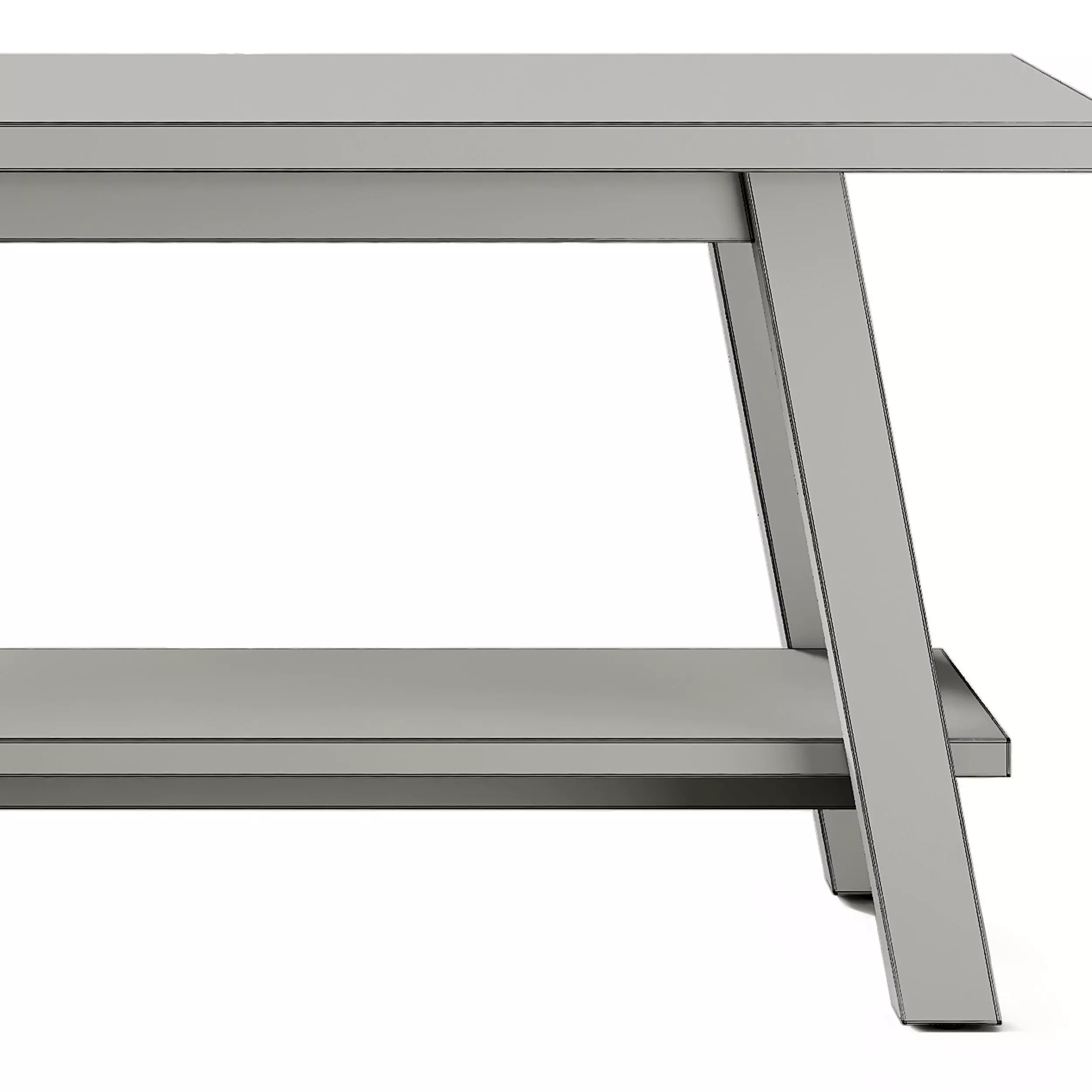 Kave Home Safara Cracked wood Bench 3D model_9