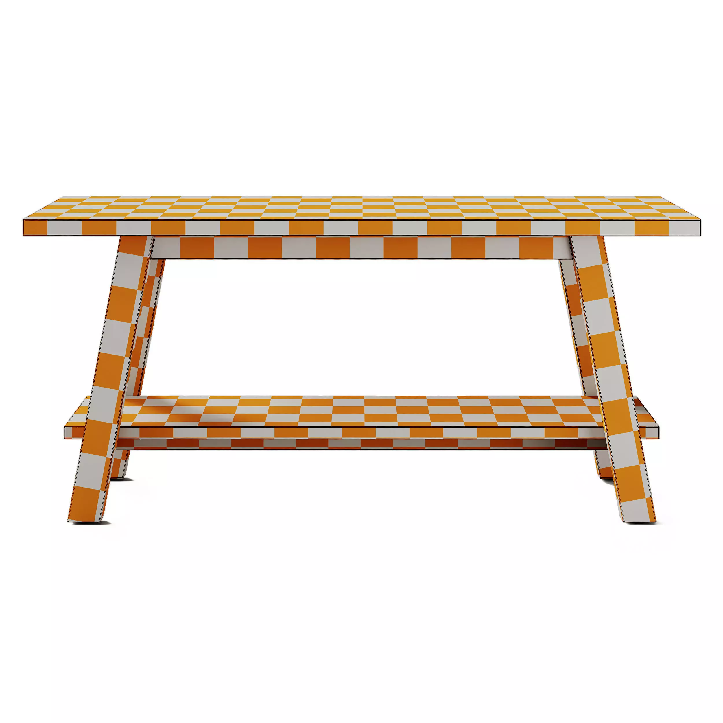 Kave Home Safara Cracked wood Bench 3D model_8