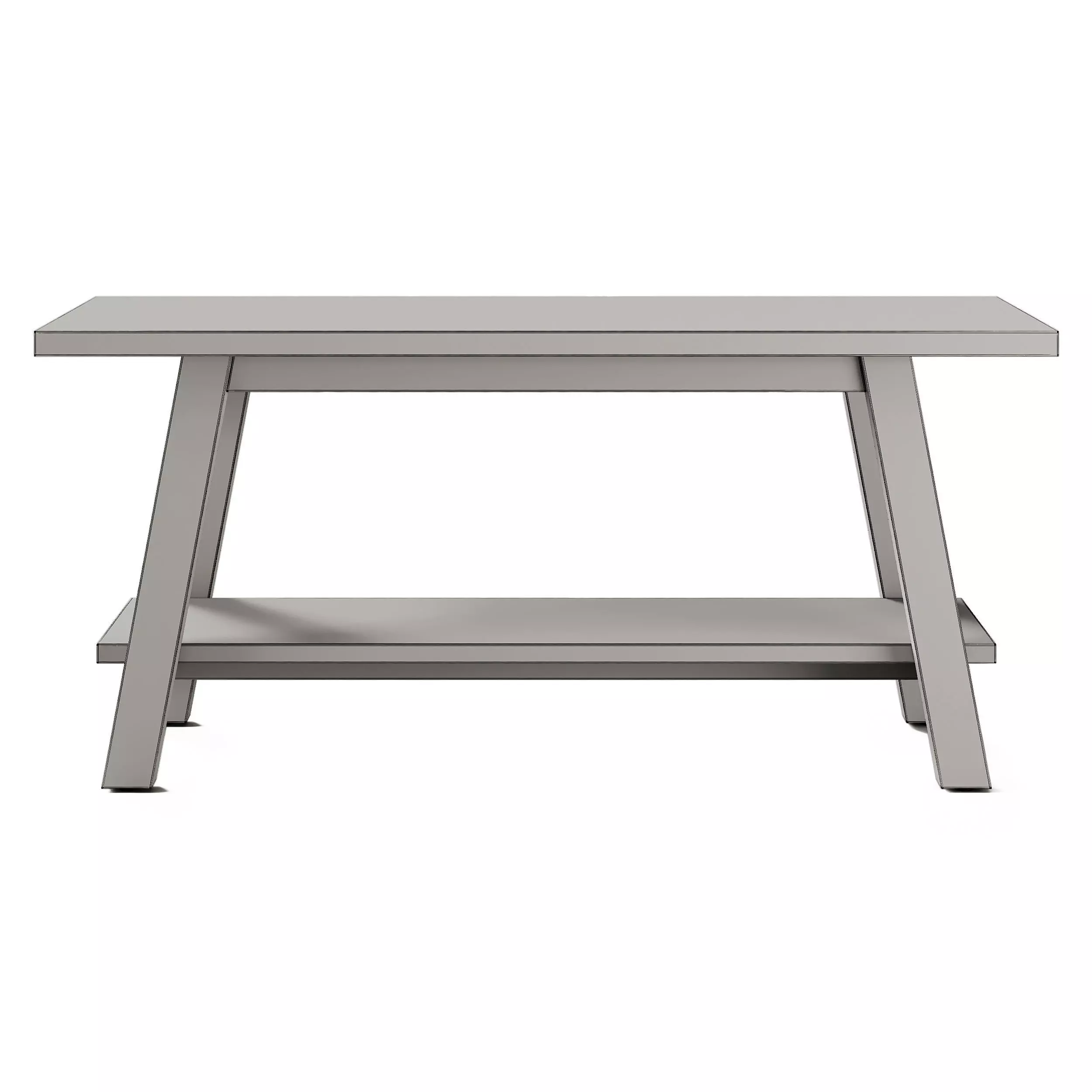 Kave Home Safara Cracked wood Bench 3D model_7