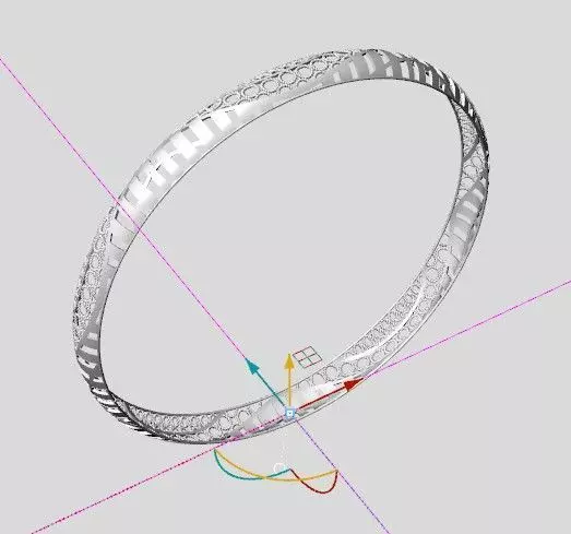 1173 Gold Bangle 5gm 3D print model_4