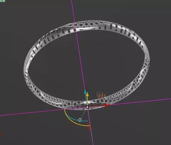 1173 Gold Bangle 5gm 3D print model_5