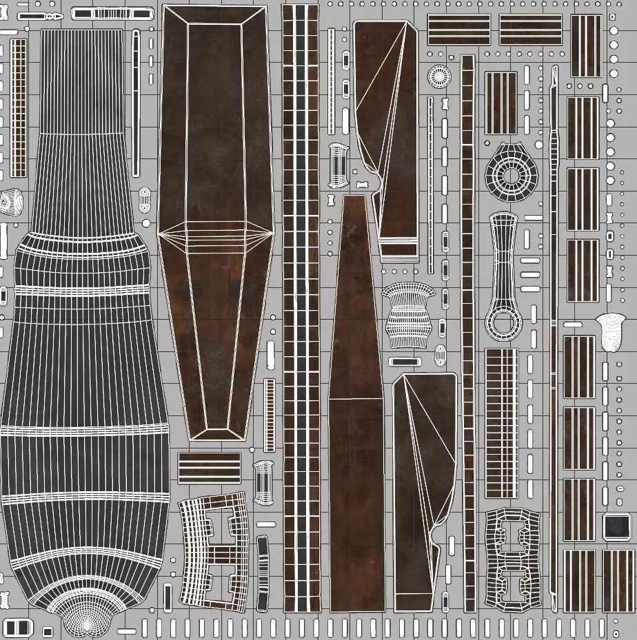 Medieval Cannon Free 3D model_3