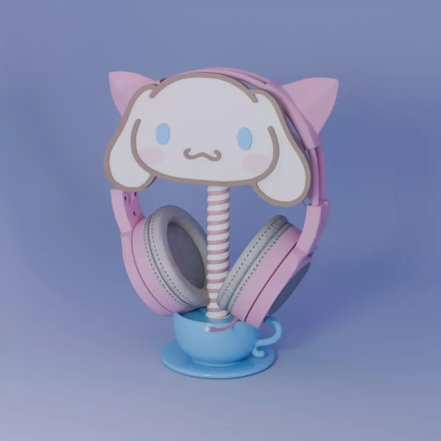 Cinnamoroll Headphone Stand 3D print model_0