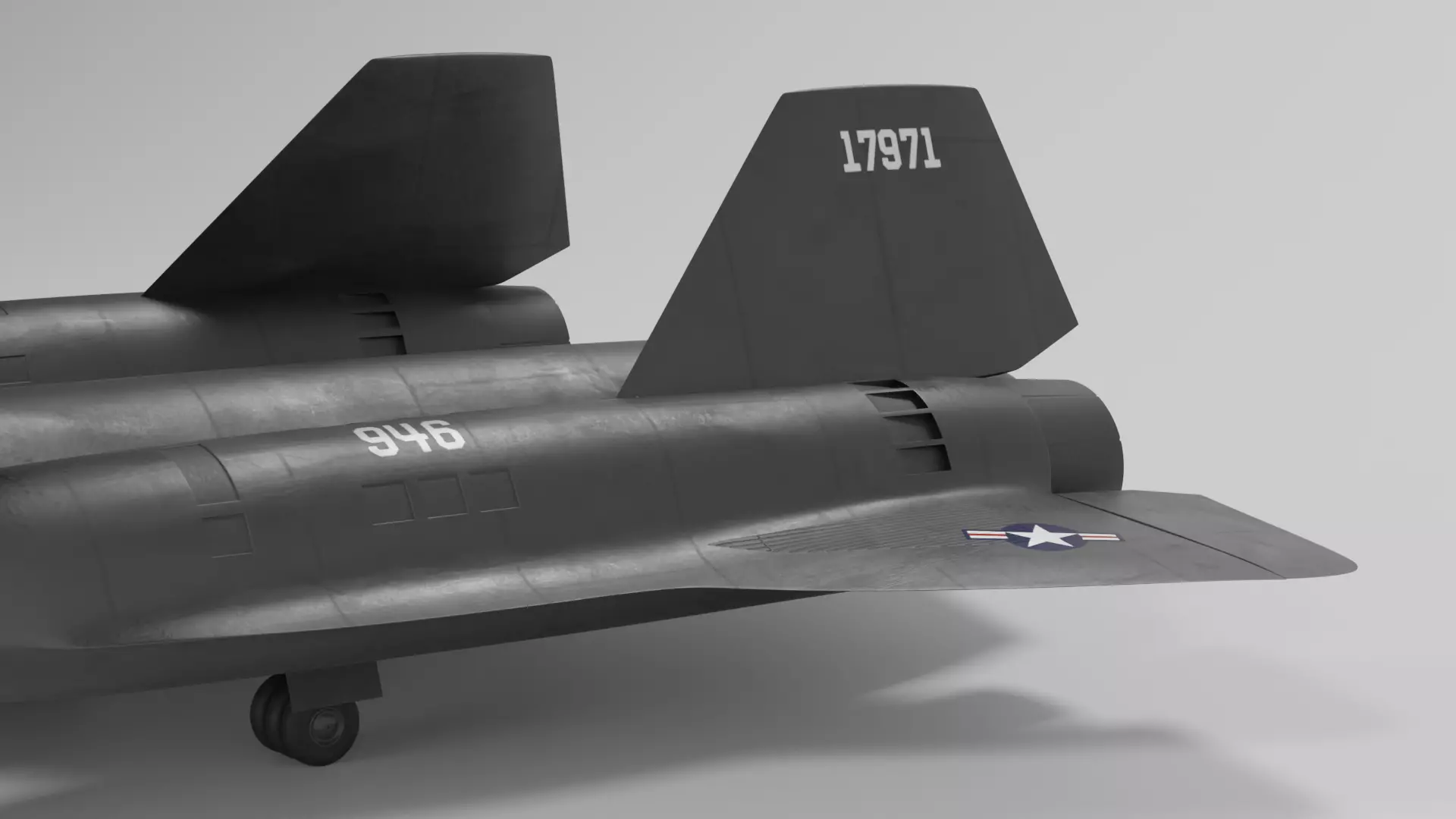 Lockheed SR-71 Blackbird 3D Model Highpoly Low-poly 3D model_11