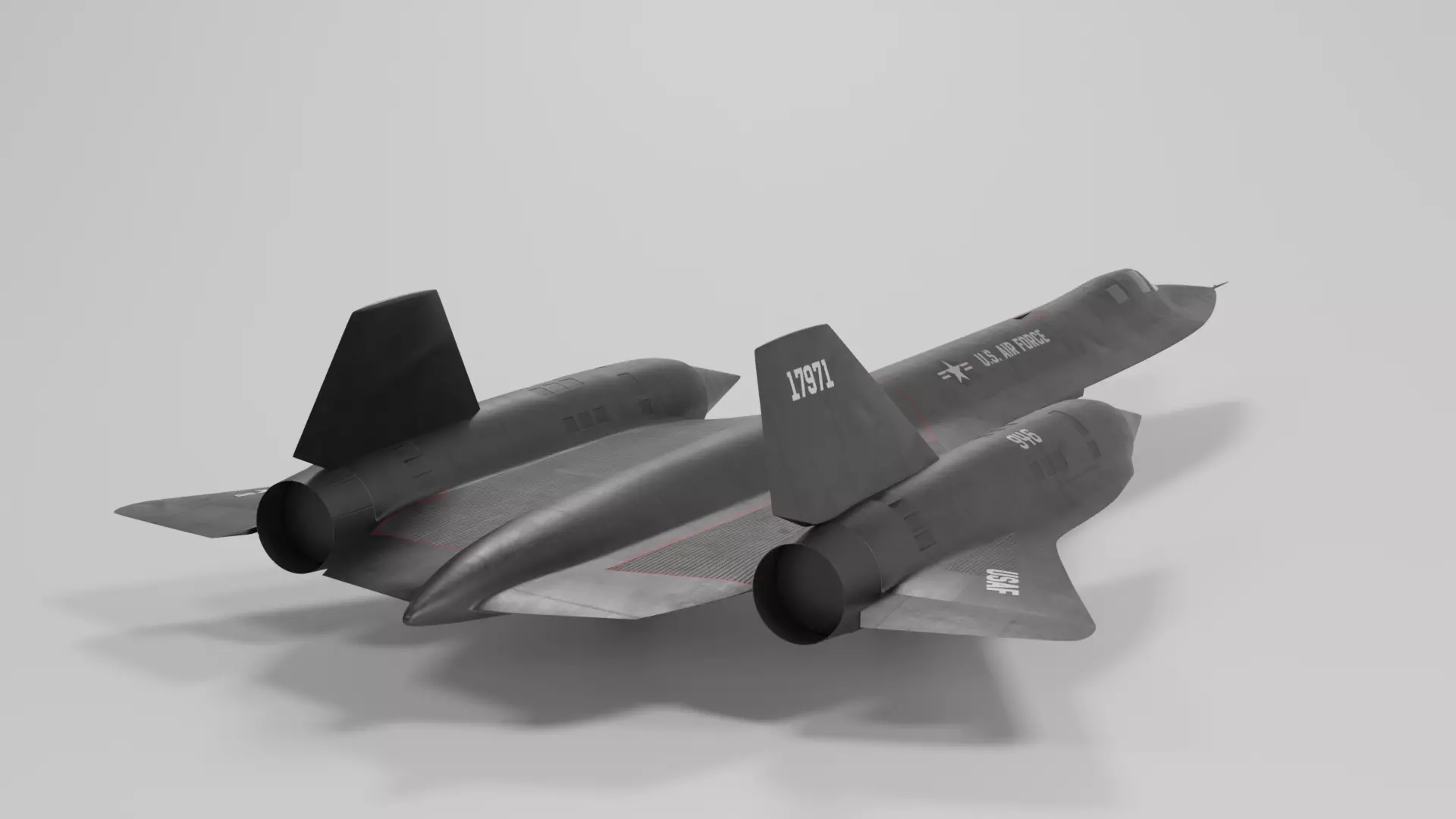 Lockheed SR-71 Blackbird 3D Model Highpoly Low-poly 3D model_6