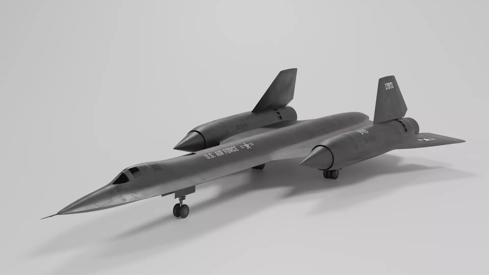 Lockheed SR-71 Blackbird 3D Model Highpoly Low-poly 3D model_3
