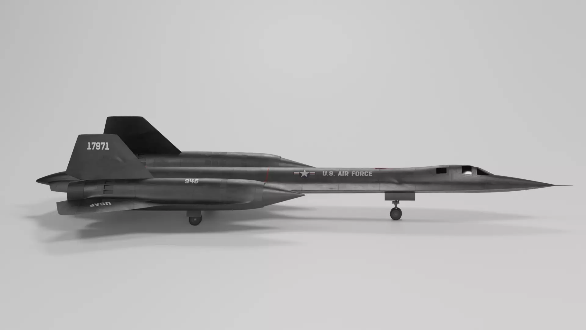 Lockheed SR-71 Blackbird 3D Model Highpoly Low-poly 3D model_5