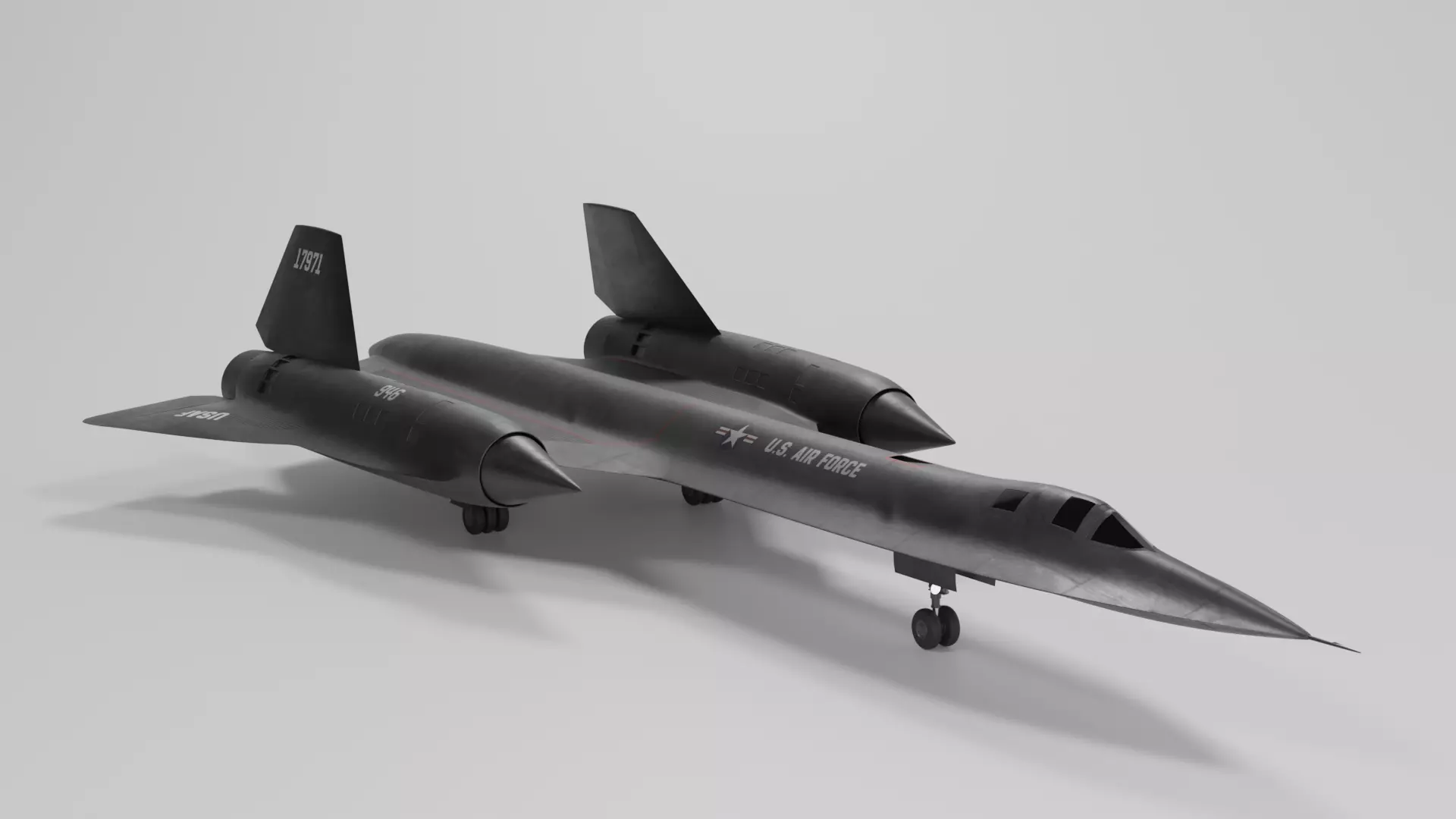 Lockheed SR-71 Blackbird 3D Model Highpoly Low-poly 3D model_4