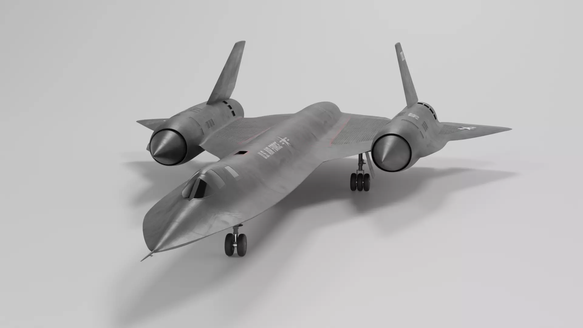 Lockheed SR-71 Blackbird 3D Model Highpoly Low-poly 3D model_13