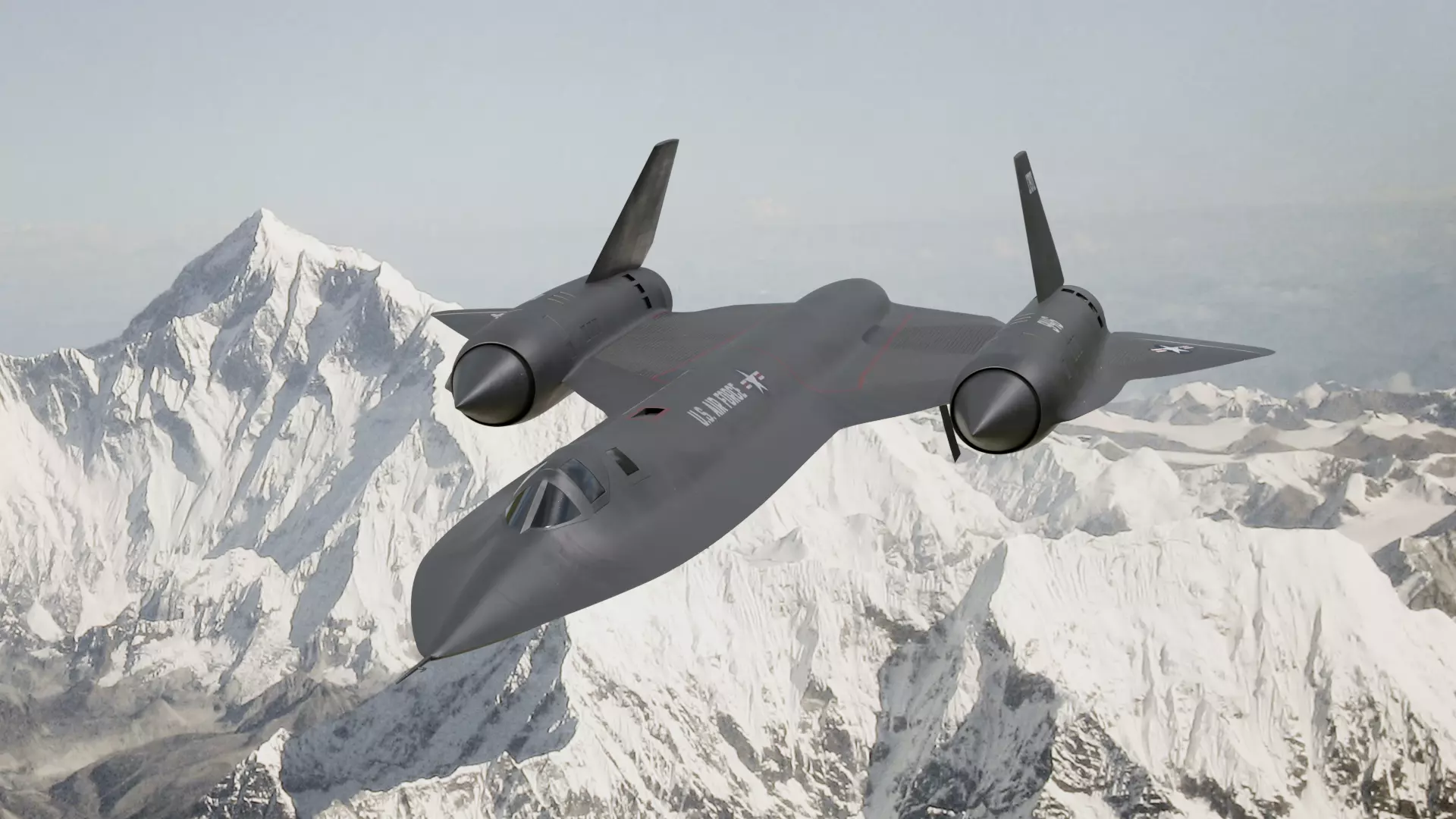 Lockheed SR-71 Blackbird 3D Model Highpoly Low-poly 3D model_2