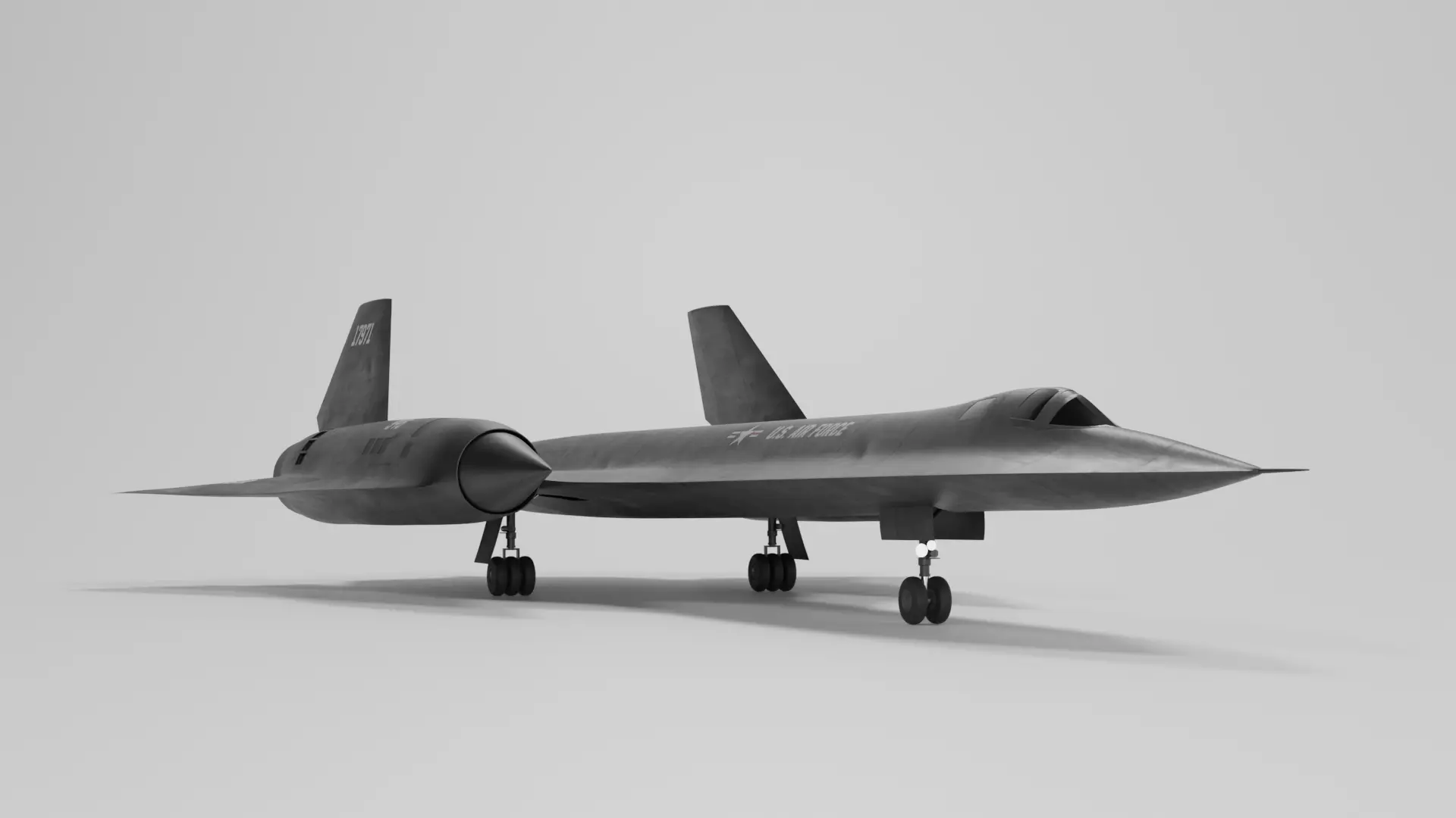 Lockheed SR-71 Blackbird 3D Model Highpoly Low-poly 3D model_7