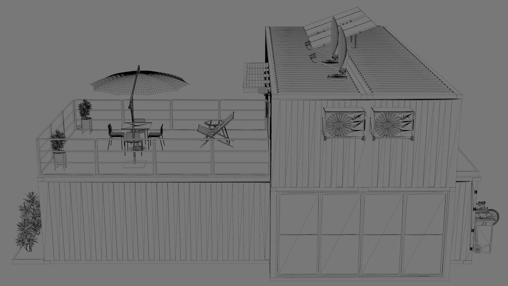 Container House Low-poly 3D model_12