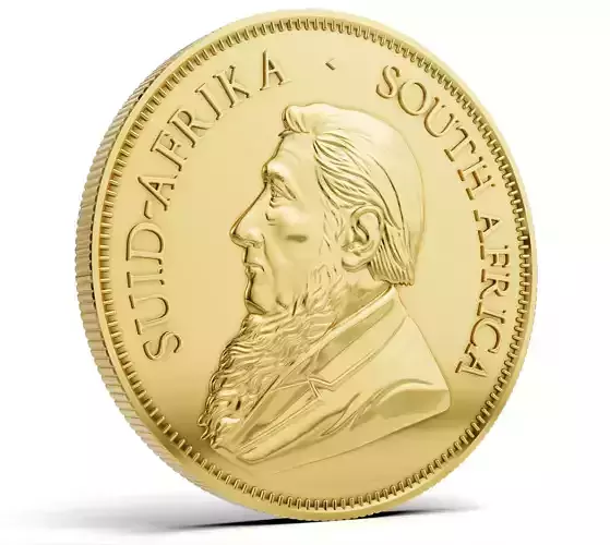  Krugerrand Coin 3DM STL OBJ model for 3D printing and CNC
