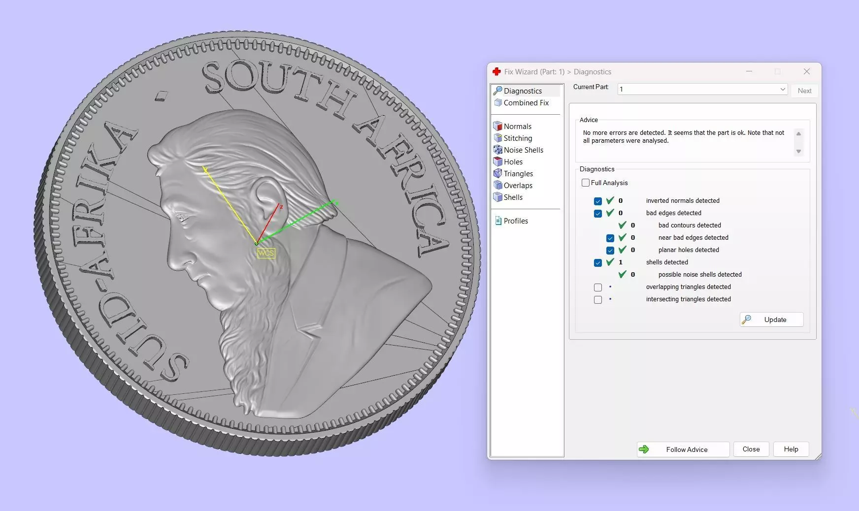 Krugerrand Coin 3DM STL OBJ model for 3D printing and CNC 3D print model_8