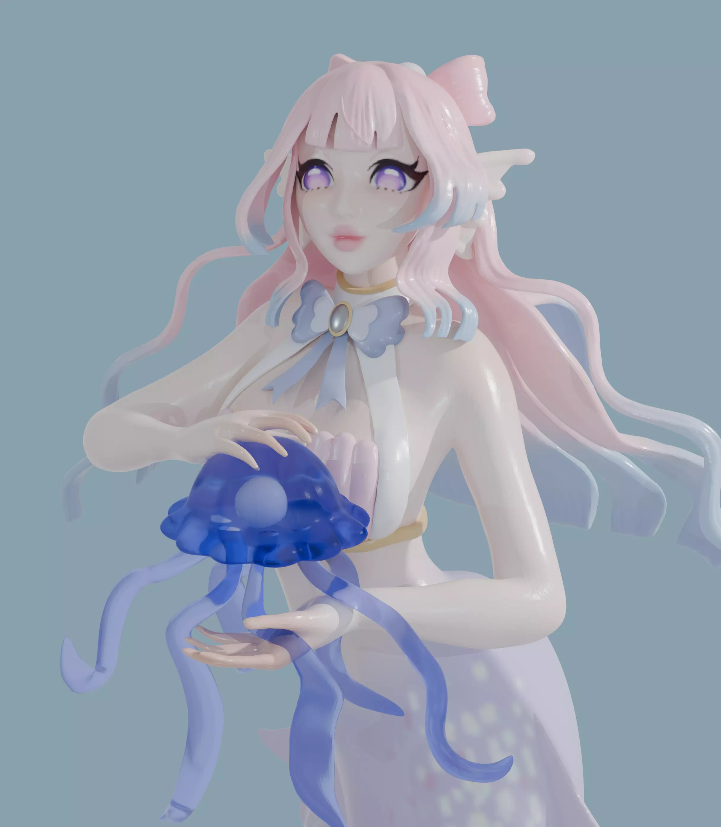 Genshin Kokomi Mermaid Figure 3D print model_2