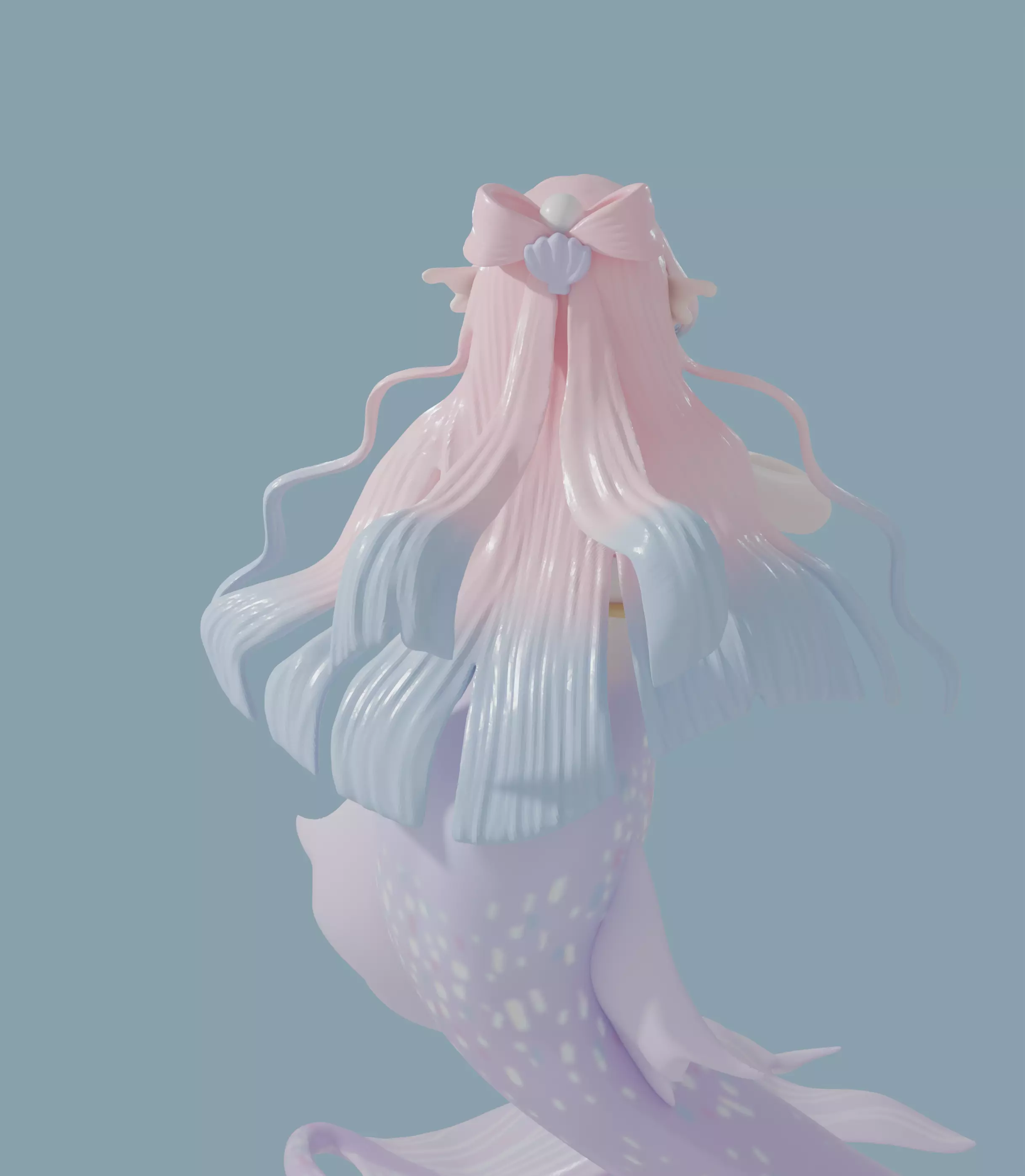 Genshin Kokomi Mermaid Figure 3D print model_1