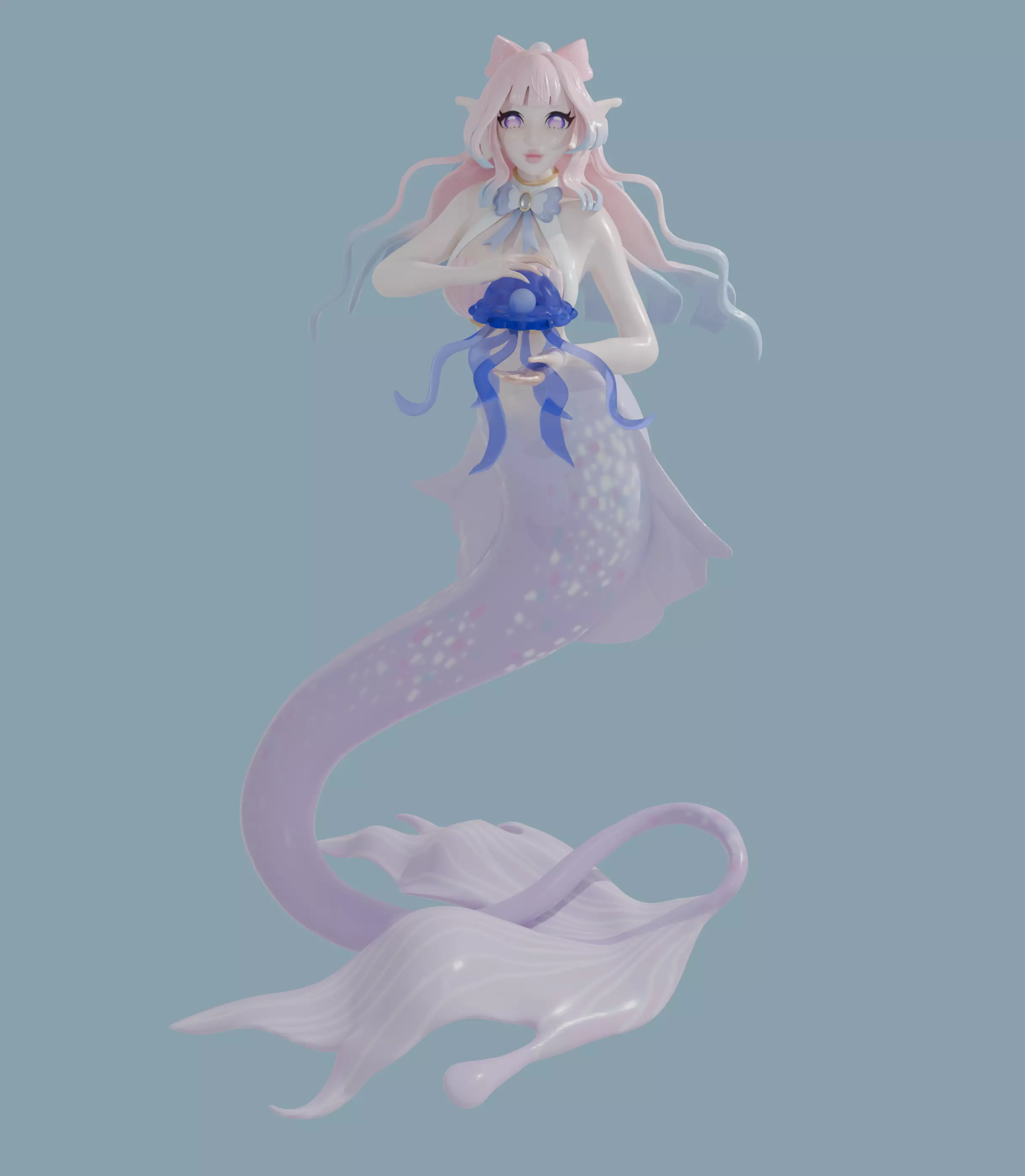 Genshin Kokomi Mermaid Figure 3D print model_0