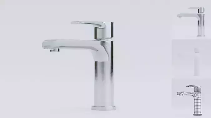 Elegant chrome faucet
