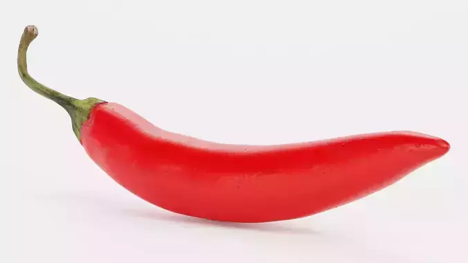 Red Chilli Pepper - Realistic Spicy Food Prop 3D model 3