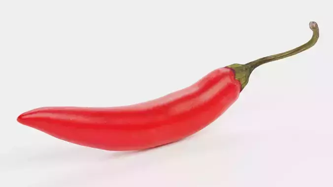 Red Chilli Pepper - Realistic Spicy Food Prop 3D model 5