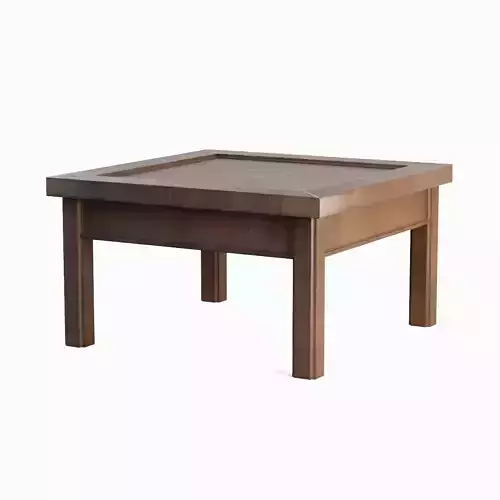 Modern Wooden Coffee Table A 01 Low-poly 3D model 4