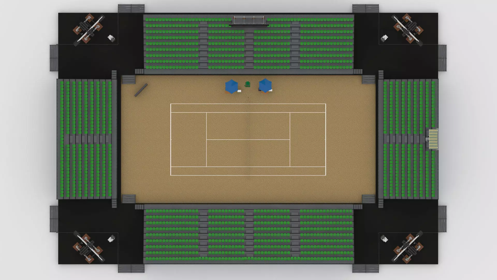 Tennis Stadium Low-poly 3D model_10