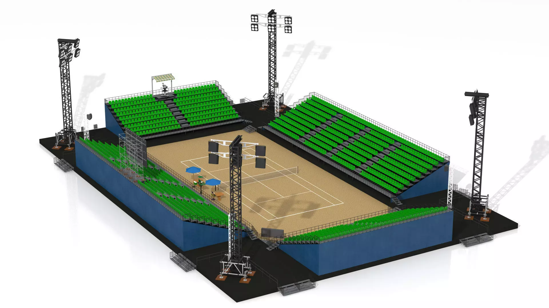 Tennis Stadium Low-poly 3D model_3