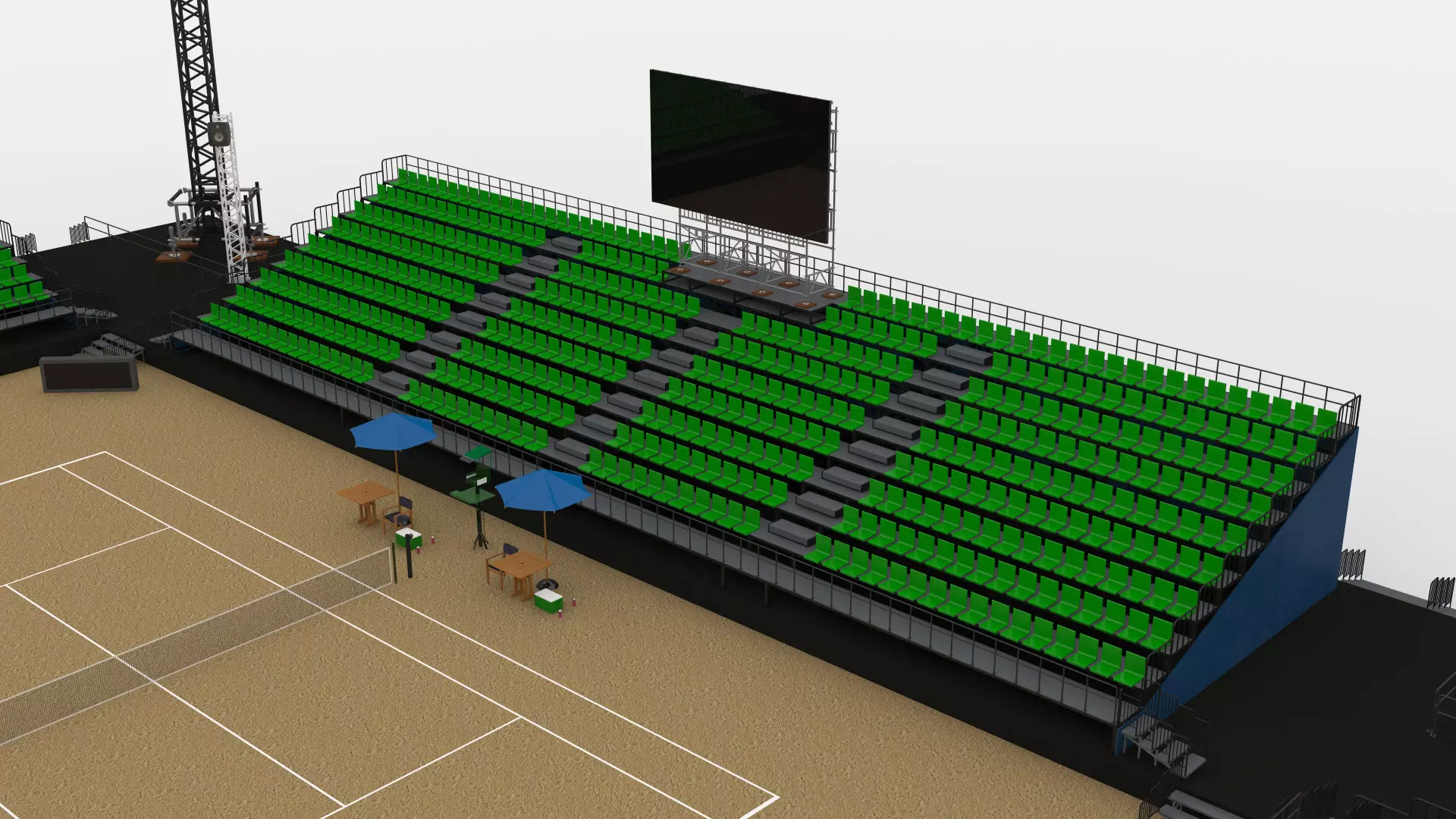 Tennis Stadium Low-poly 3D model_6