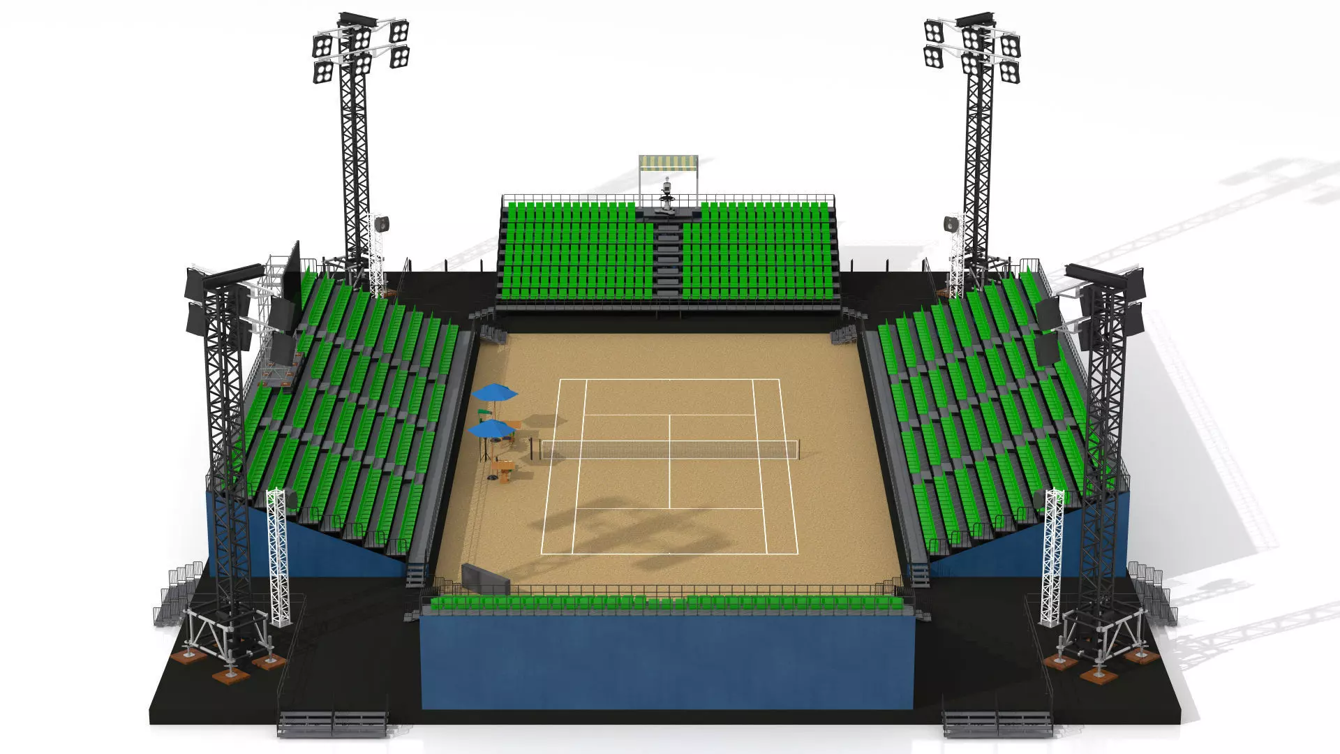 Tennis Stadium Low-poly 3D model_4