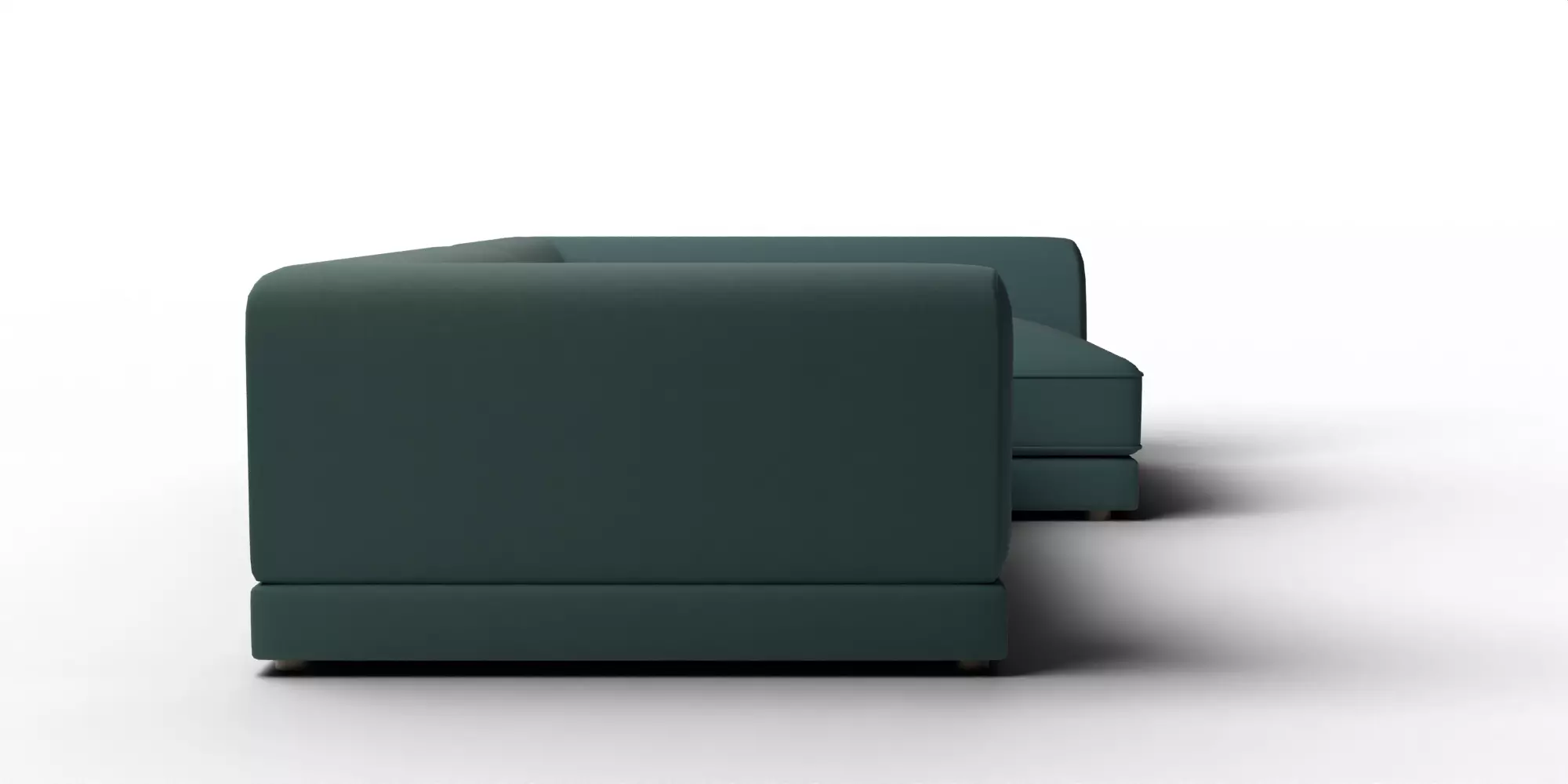 Uno 2-Piece Right Arm Sapphire Striped Sectional Sofa 3D model_4