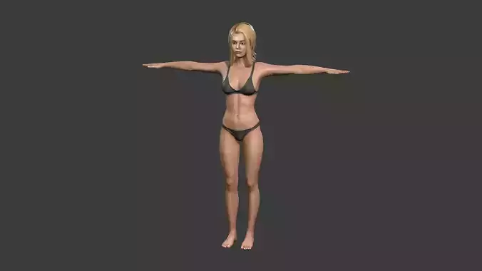 Beautiful Woman 10 Rigged 3d character