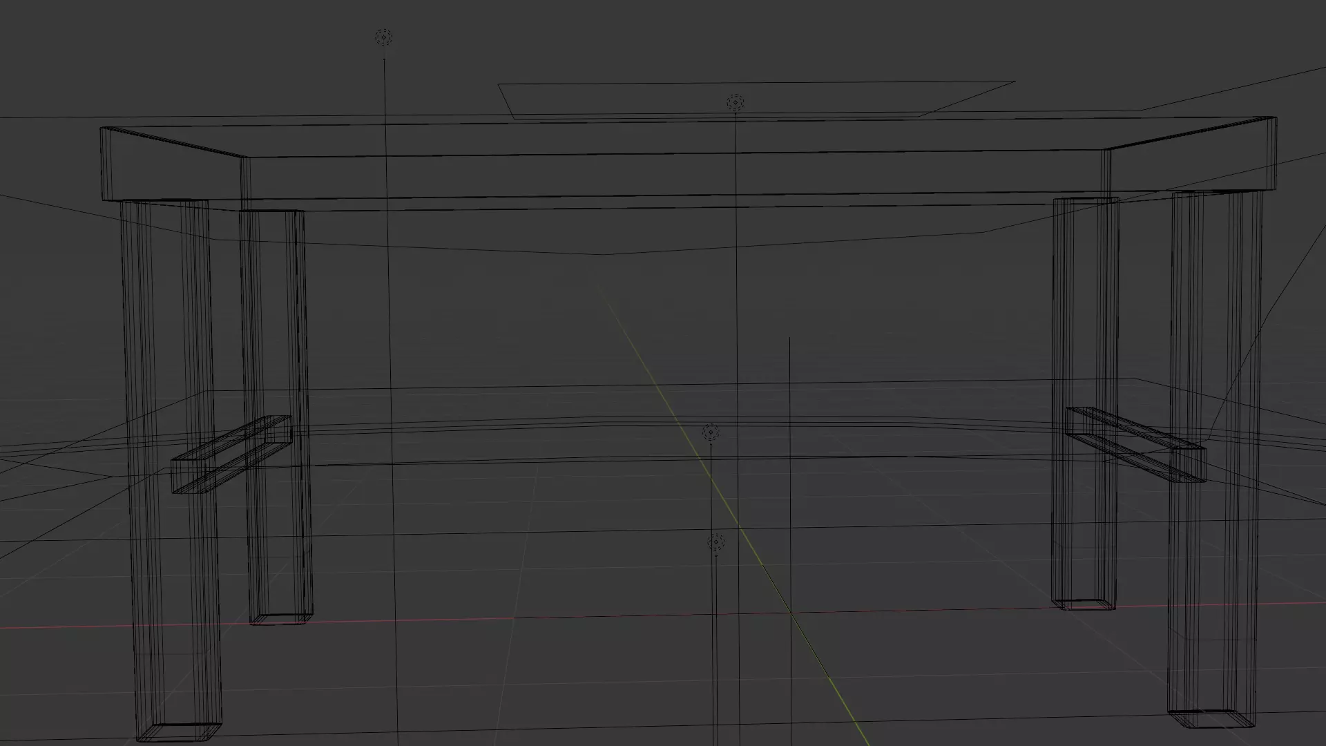 Wooden Table Low Poly 3D Model 3D model_4