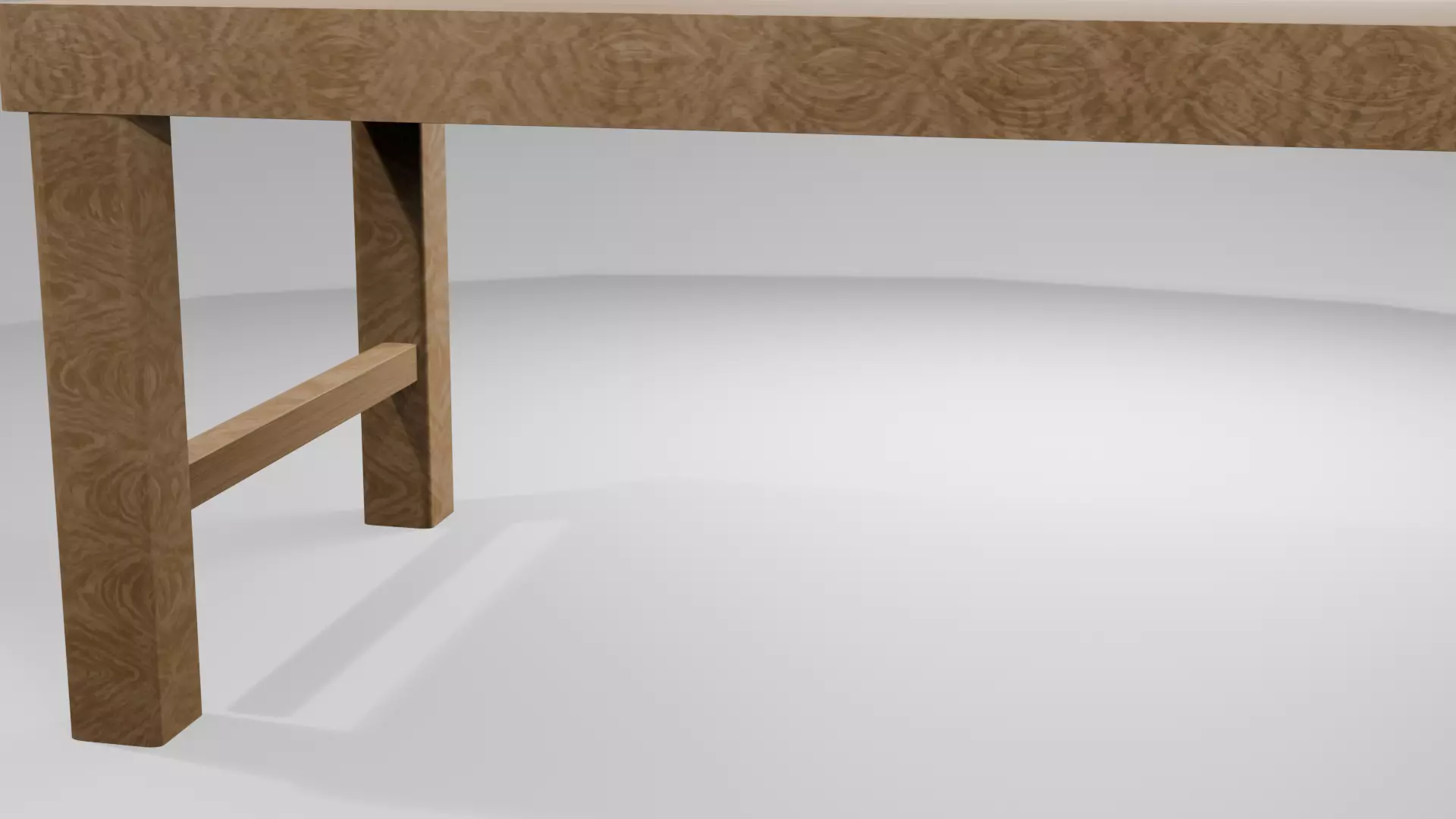 Wooden Table Low Poly 3D Model 3D model_3