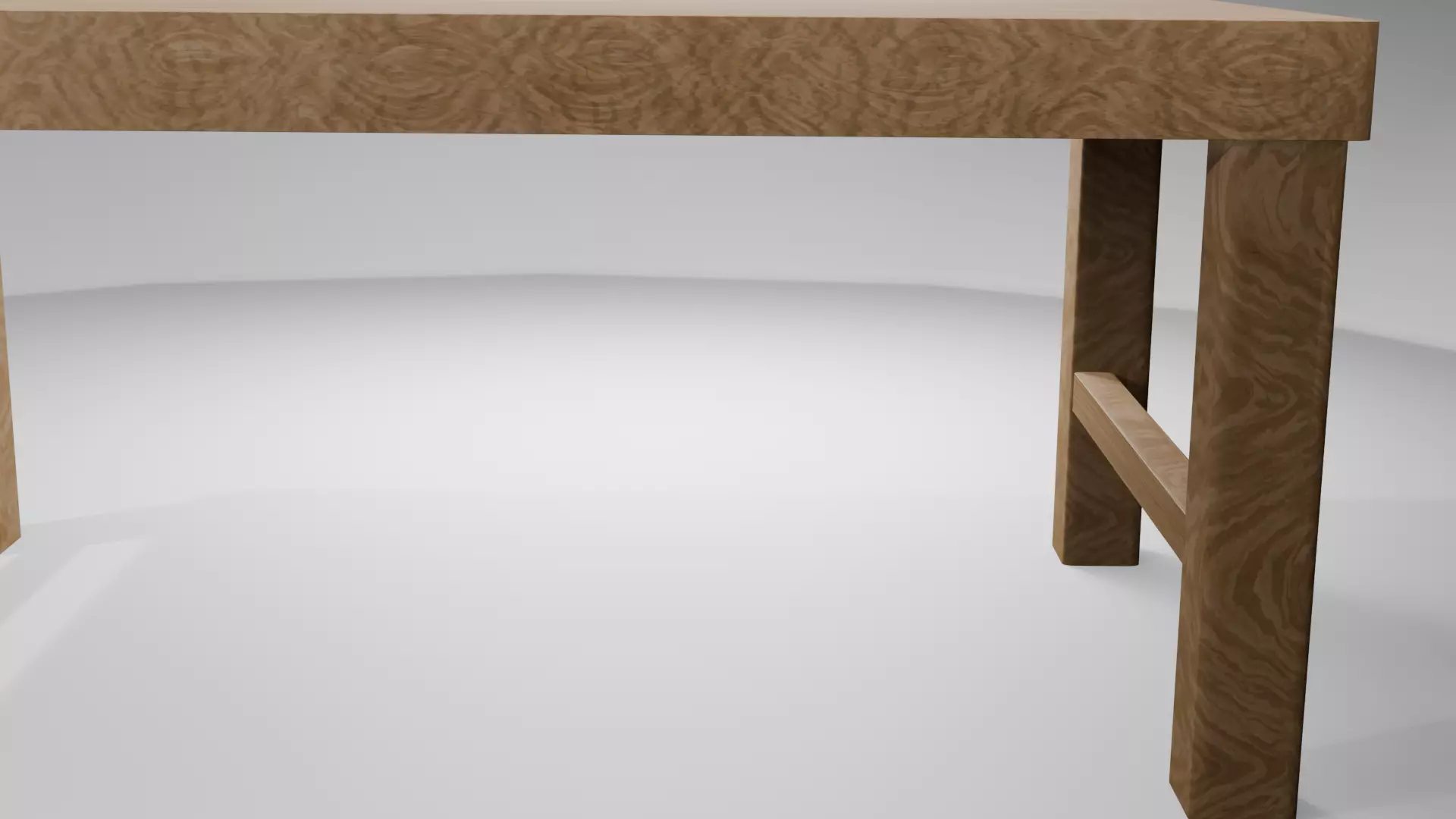 Wooden Table Low Poly 3D Model 3D model_2