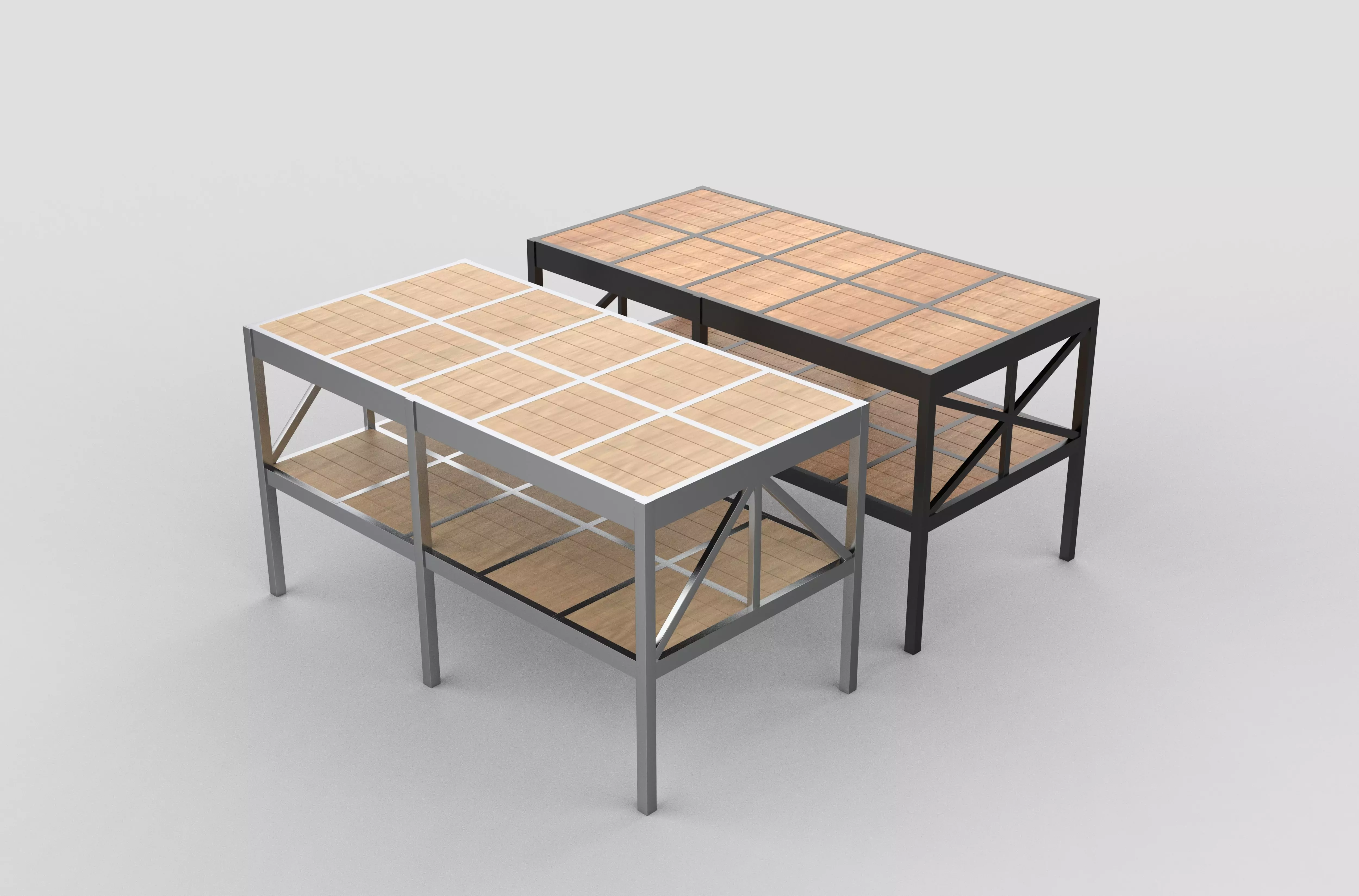 Farm Style Side Table 3D model_9